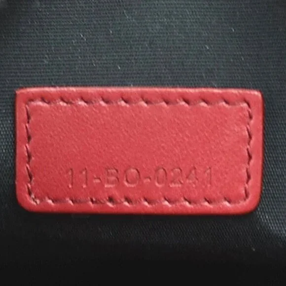 Auth Christian Dior Crossbody Shoulder Bag Red Leather/Silvertone - Picture 12 of 13